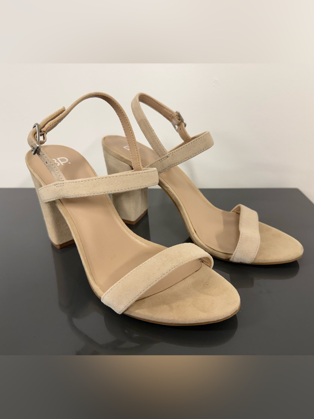 Nordstrom BP Lula Slingback Sandal Suede Size 8.5 block heel